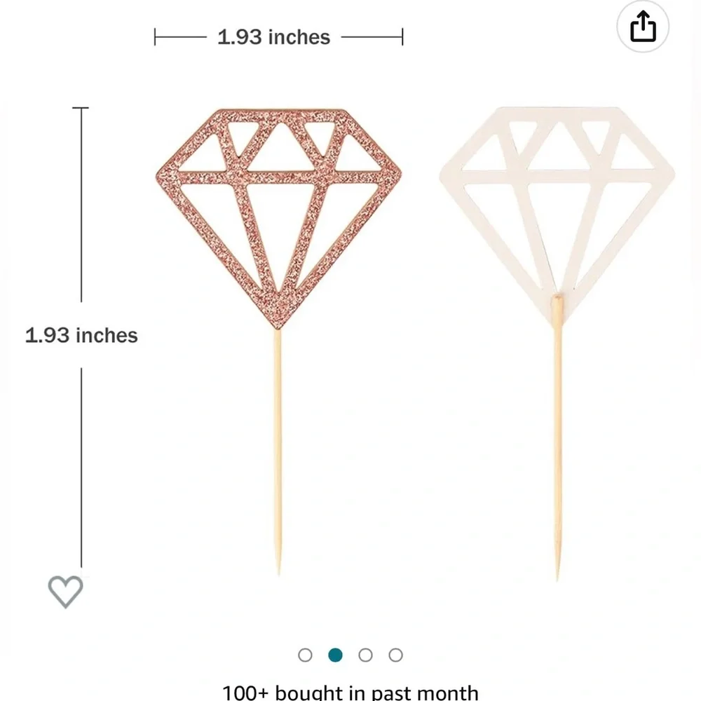 NWT 74 pc. bridal shower cupcake toppers
